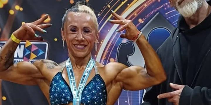 Es ama de casa, madre de dos hijos y se consagró subcampeona nacional de fisicoculturismo en su debut: “Es todo a pulmón”