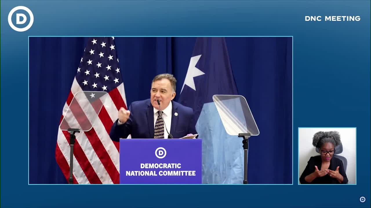 Sen. Hoffman speech at DNC summer meeting [RAW]