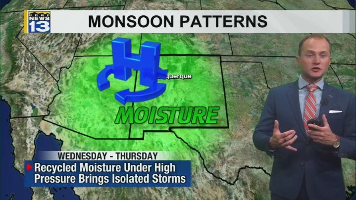 Drier and hotter across New Mexico through Thursday