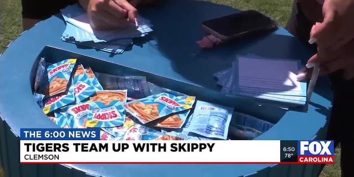Clemson Tigers team up with Skippy peanut butter