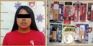 Detienen a mujer de 27 años por robar maquillaje de una Bodega Aurrerá