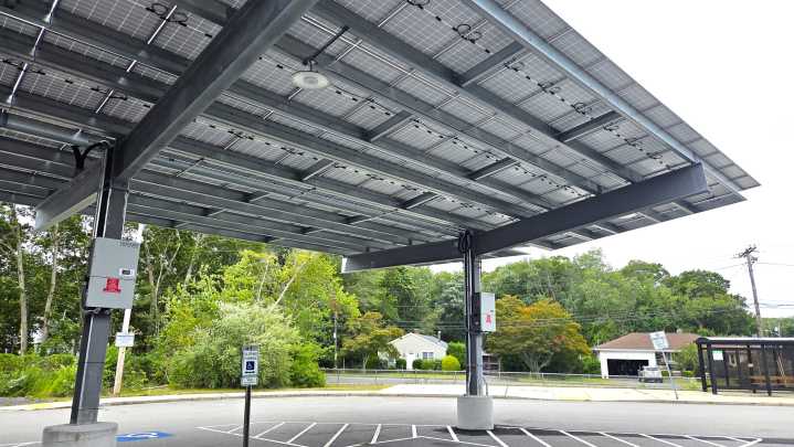 New Bedford Park and Ride new solar canopy to generate savings