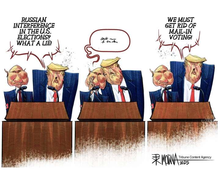 Cartoon: Putin says 'jump'