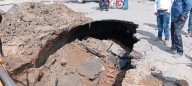 “Operativo Tormenta” atiende socavón en avenida R-1 tras lluvias en Ecatepec