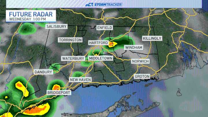 Thunderstorms for parts of Connecticut this afternoon