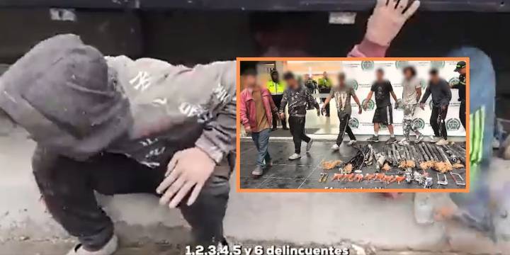 Con video ‘boletearon’ a seis ladrones de cables descubiertos bajo la estructura de una estación de Transmilenio en el centro de Bogotá