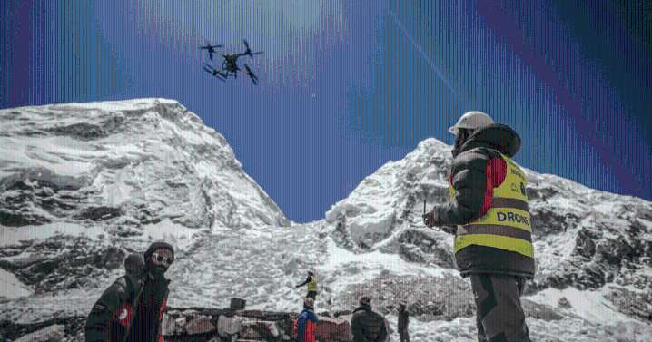 Tecnología al rescate del Everest: drones combaten la basura en la cima del mundo