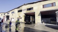 Susto en Gijón por un incendio en el polígono industrial de Roces