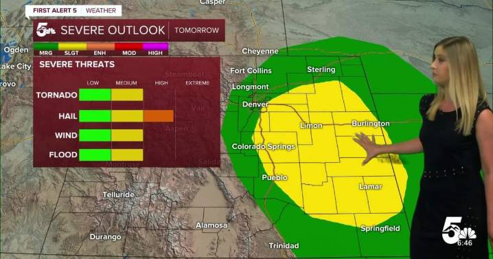 Large hail and tornadoes are a possibility in Colorado on Saturday
