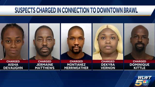 ﻿Six suspects connected to downtown brawl indicted
