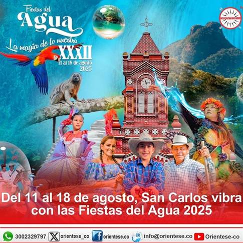 Desde hoy el municipio de San Carlos vibra con las Fiestas del Agua 2025