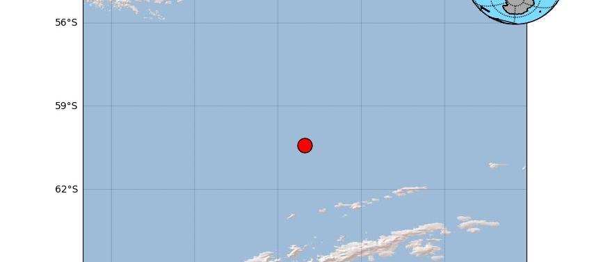 Registran un sismo de magnitud 7,5 entre la Antártida y el extremo sur de Suramérica