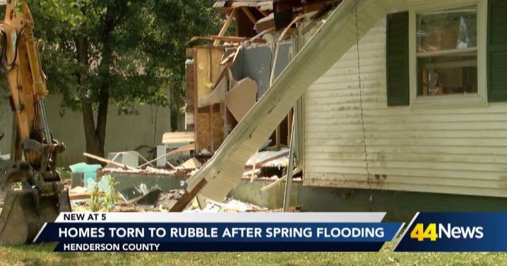 Home destroyed after flooding, family looks toward rebuilding