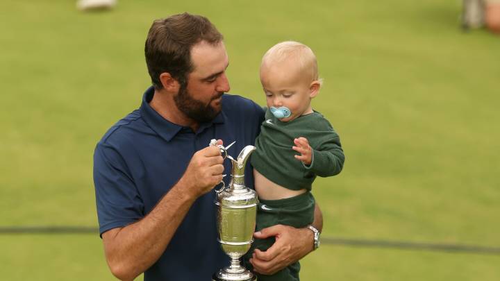 Scottie Scheffler — and son Bennett — enjoying claret jug celebrations