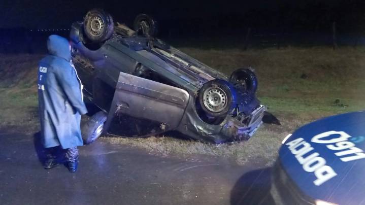 Dos accidentes de tránsito por las lluvias con el saldo de una víctima fatal