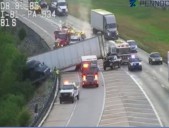 I-81 shut down in Dauphin County after tractor