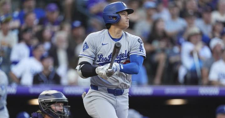 Ohtani hits 44th homer and Call has big night as Dodgers pound Rockies 11