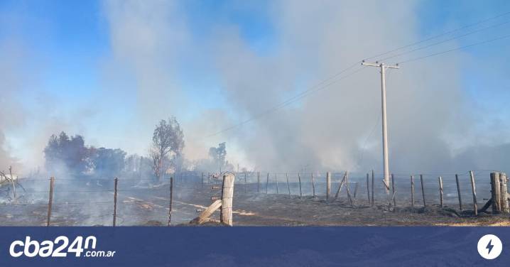 Al borde de la tragedia: intentaba prender fuego en un campo de Córdoba y quedó detenido