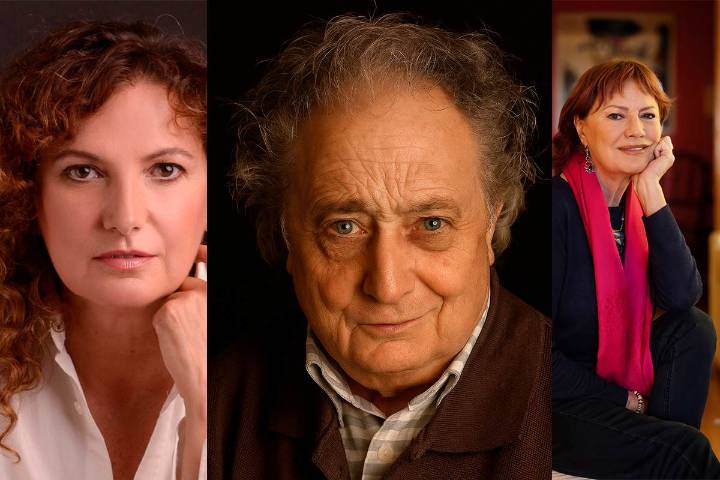 Los actores Marta Belaustegui, Paca Gabaldón y José Carabias, en el jurado del Festival de Cine Comprometido de Guadalajara (FESCIGU)