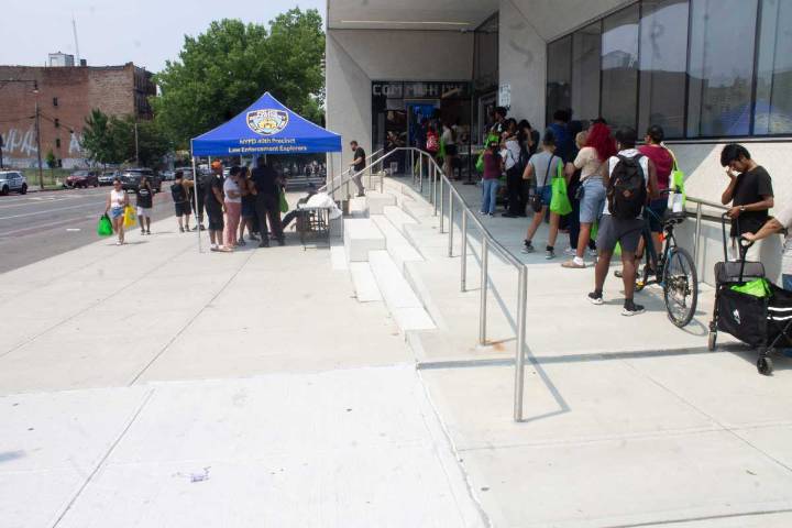 Photos: 40th Precinct community affairs holds giveaway of dorm room essentials