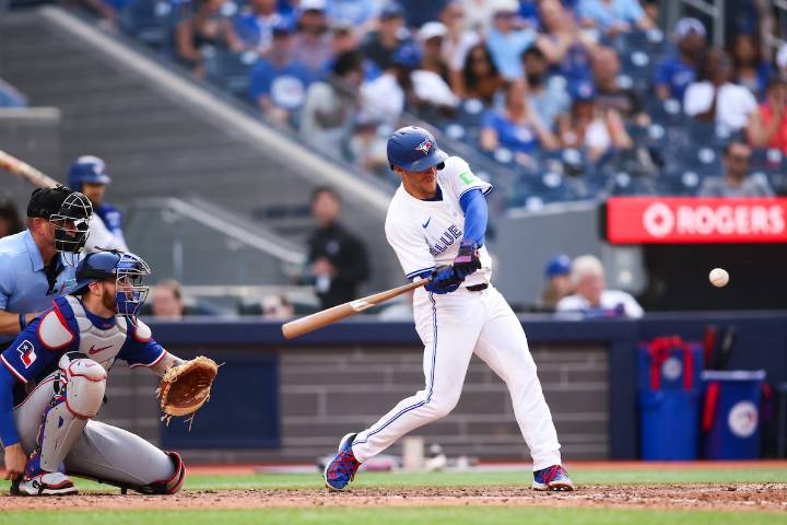 Myles Straw’s finish with four hits as Blue Jays win 14-2 over slumping Texas Rangers