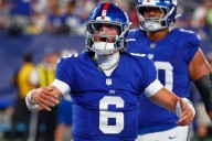 Giants' Jaxson Dart scores two TDs, takes first