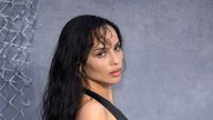 Zoe Kravitz looks sensational in 90s inspired plunging LBD