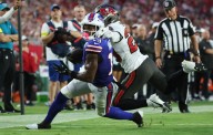 Bucs S Shilo Sanders ejected for throwing punch at Bills player