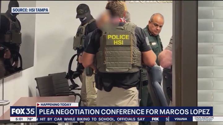 Plea negotiation conference for Marcos Lopez