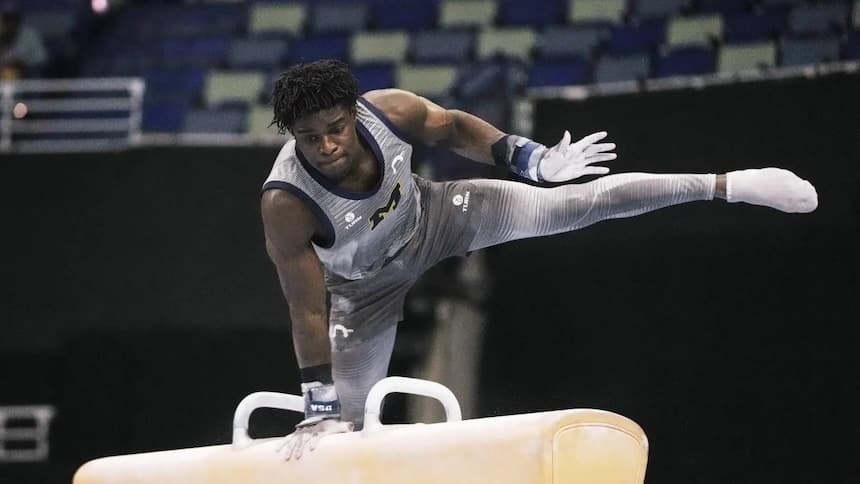This Olympic gymnast is breaking the rules to inspire boys to join the sport