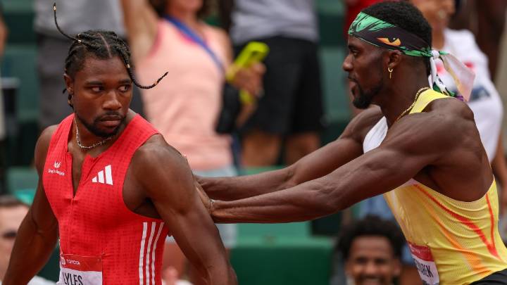 Noah Lyles shoved by Kenny Bednarek after testy 200m race at U.S. championships