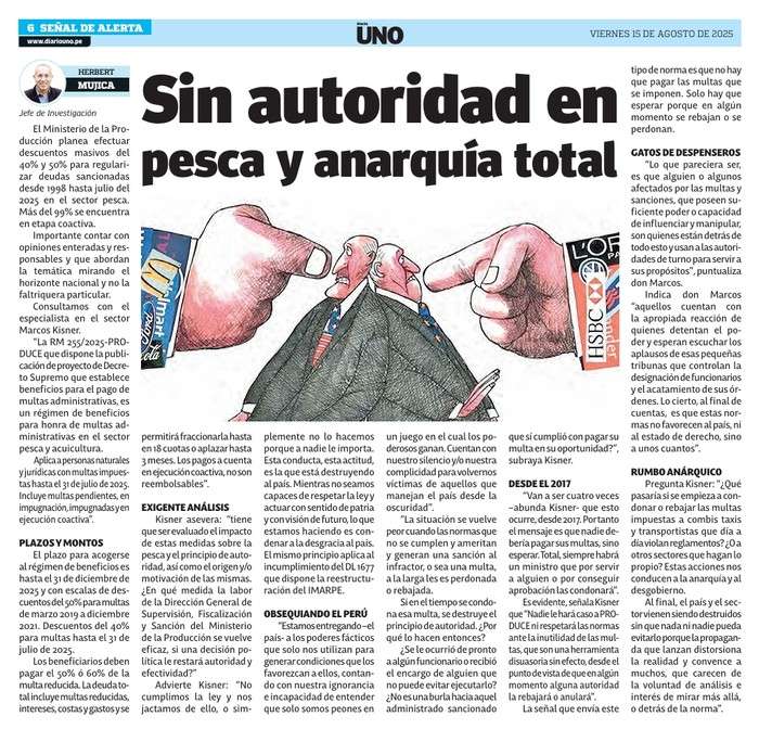 Sin autoridad en pesca y anarquía total