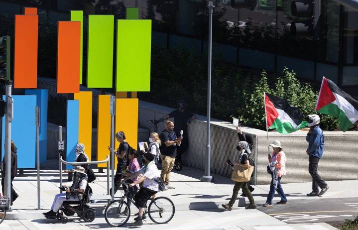 Protesters breach Microsoft president’s office, decrying ties to Israel