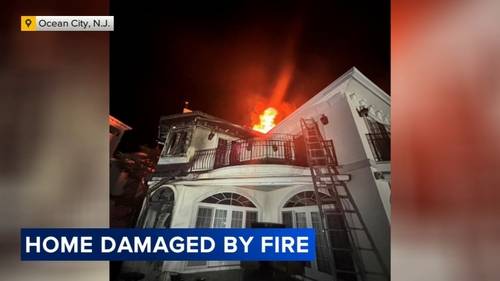 Multi-million-dollar Jersey Shore home damaged by fire in Ocean City, New Jersey