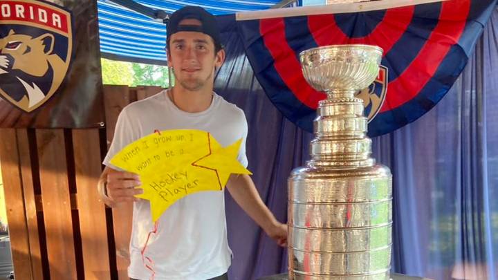 Panthers forward Samoskevich brings Stanley Cup home to Newtown