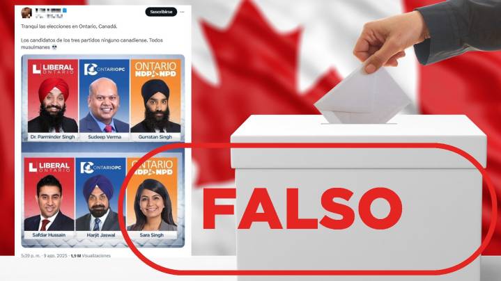 Esta foto no muestra a candidatos no canadienses a las últimas elecciones en Ontario, es falso