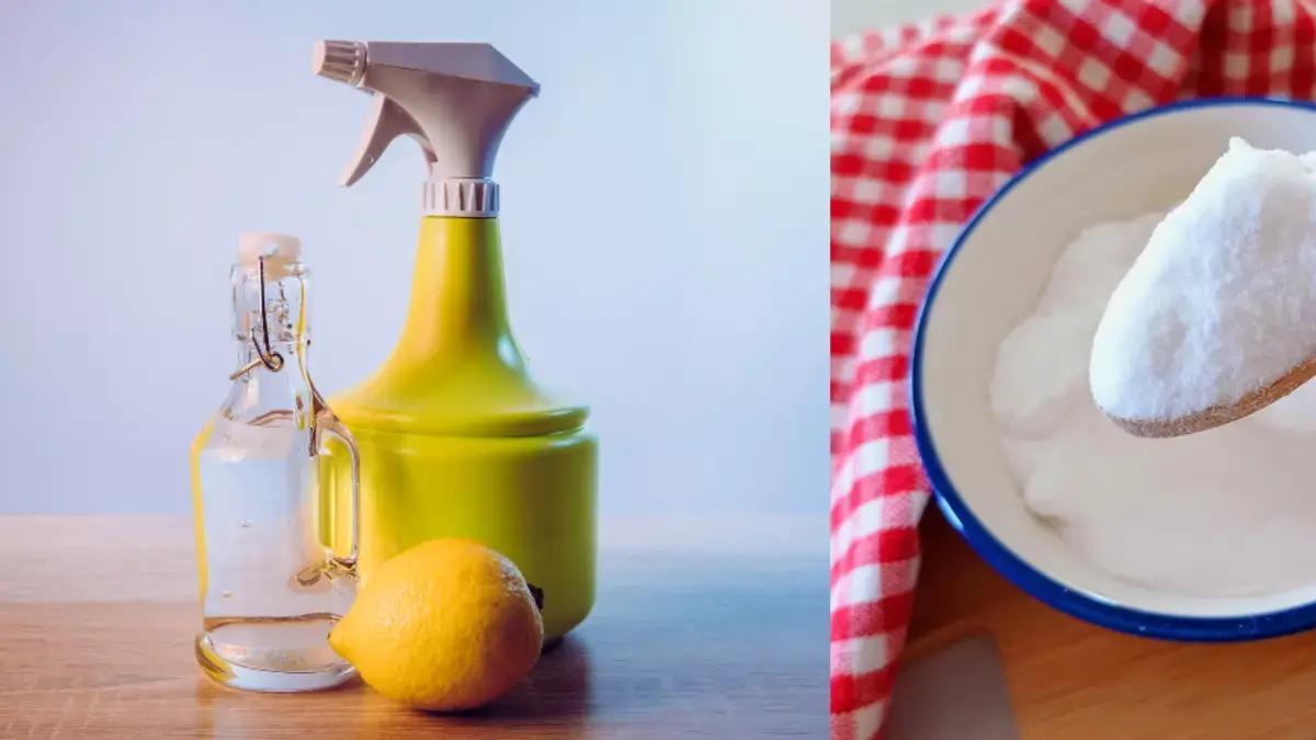 Mezclar bicarbonato de sodio, vinagre y jugo de limón sirve para crear un poderoso limpiador casero
