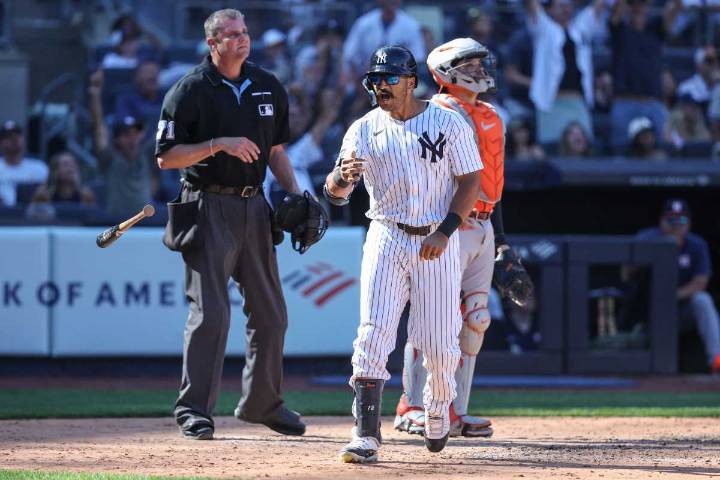 Grisham’s late home run helps Yankees avoid collapse, beat Astros, 5