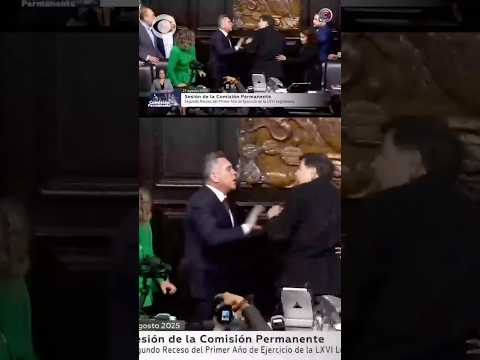Tense debate in Mexican senate erupts into brawl between two top politicians #shorts