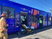 One injured in crash between car and MAX train in East Portland