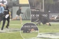 UCF fan destroyed by security after running on field during lightning delay