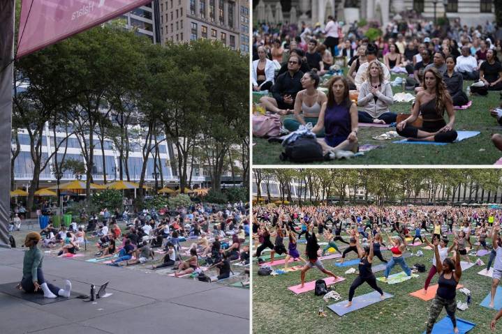 Bryant Park yogis shake off 'bad juju' from Mercury Retrograde