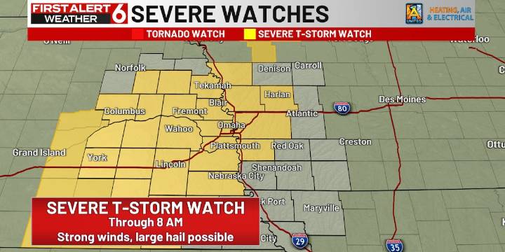 Severe Thunderstorm Watch through 8 AM Saturday