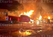 Aldama en llamas: incendian 4 vehículos y balean a un hombre
