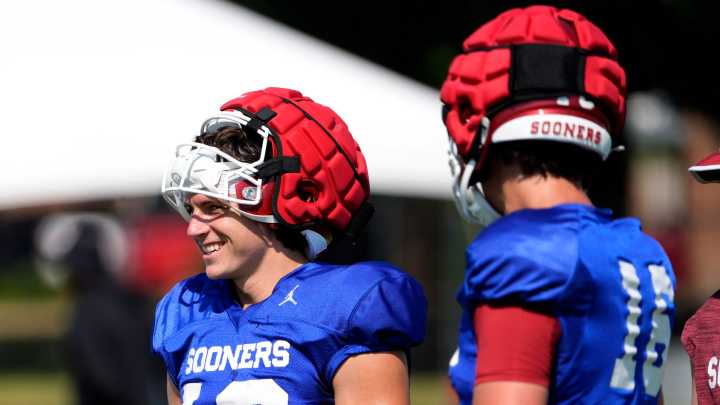 See top photos of John Mateer, Jovante Barnes at OU football practice