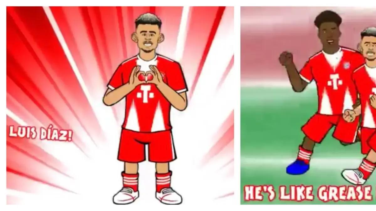 Como en Liverpool, a Luis Díaz ya le componen canciones en Bayern Múnich: pegajoso ritmo y con video en caricatura se hace viral
