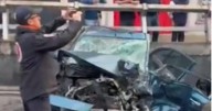 VIDEOS | Choque en Observatorio deja al menos tres heridos; conductor queda prensado