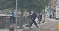 Man beaten and stripped of his clothes in savage street attack in broad daylight