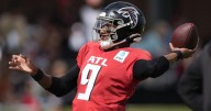 Falcons QB Michael Penix Jr. lands at bottom of pile during joint