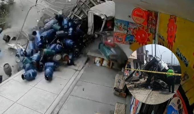 Comas: camión con balones de gas se despista en Pasamayito y mata a dos hermanos